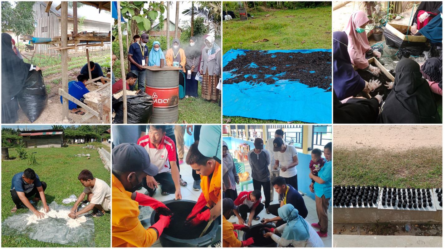 Segenap Mahasiswa Fisika Melaksanakan Pengabdian Kepada Masyarakat Terintegrasi KKN Tematik di Desa Laikaaha, dengan Mengusung Tema Pembuatan Briket dari Limbah Biomassa