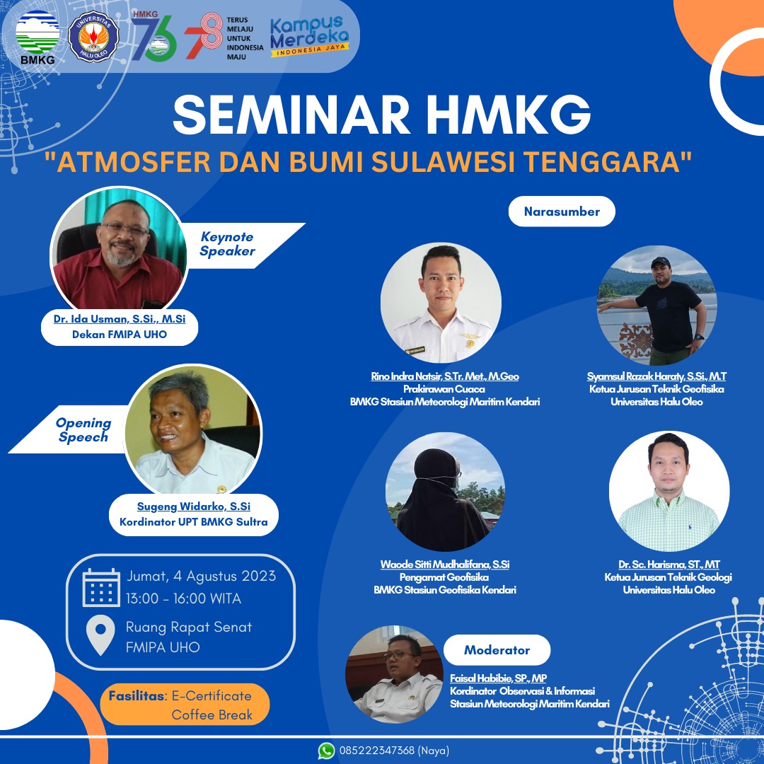 Seminar Ilmiah Diselenggarakan oleh BMKG Sulawesi Tenggara Kerja Sama FMIPA UHO